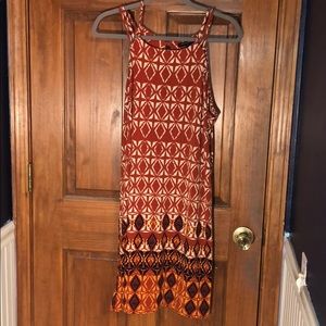 Burnt Orange Pattern Banana Republic Size L Dress